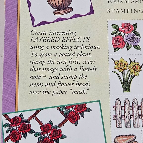 Rubber Stampede The Country Garden Rubber Stamp Set New Sealed Vintage USA - Picture 6 of 9